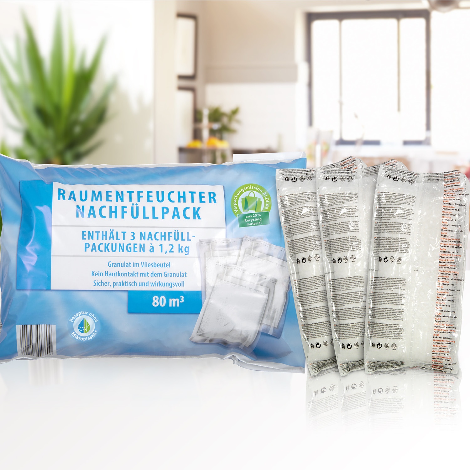 Luftentfeuchter Granulat Nachfüllpack 25 kg für Raumentfeuchter