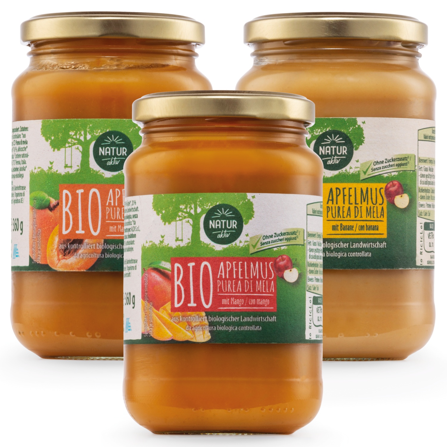 BIO NATURA Bio-Apfelmus mit Zusatzfrucht | ALDI SUISSE