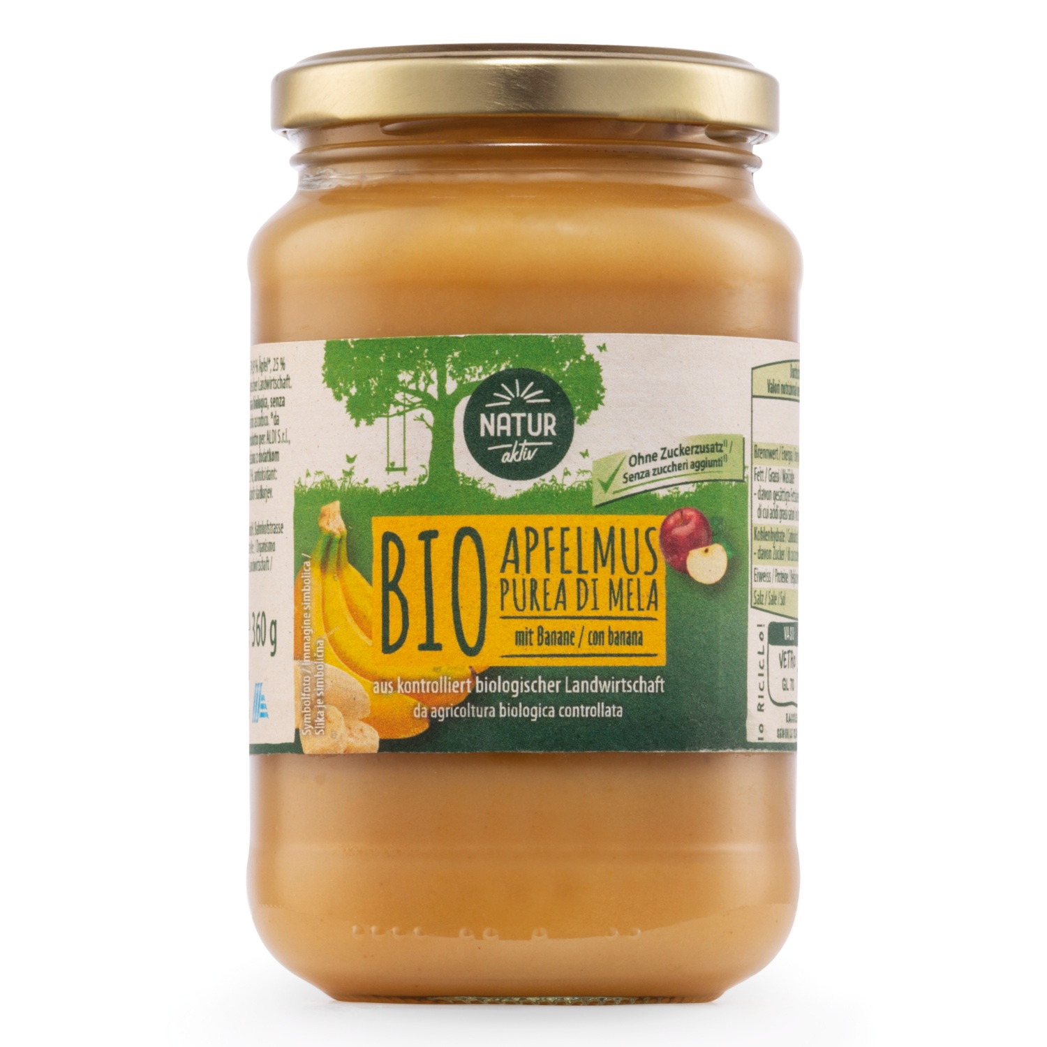 NATUR AKTIV BIO-Apfelmus mit Frucht, Banane