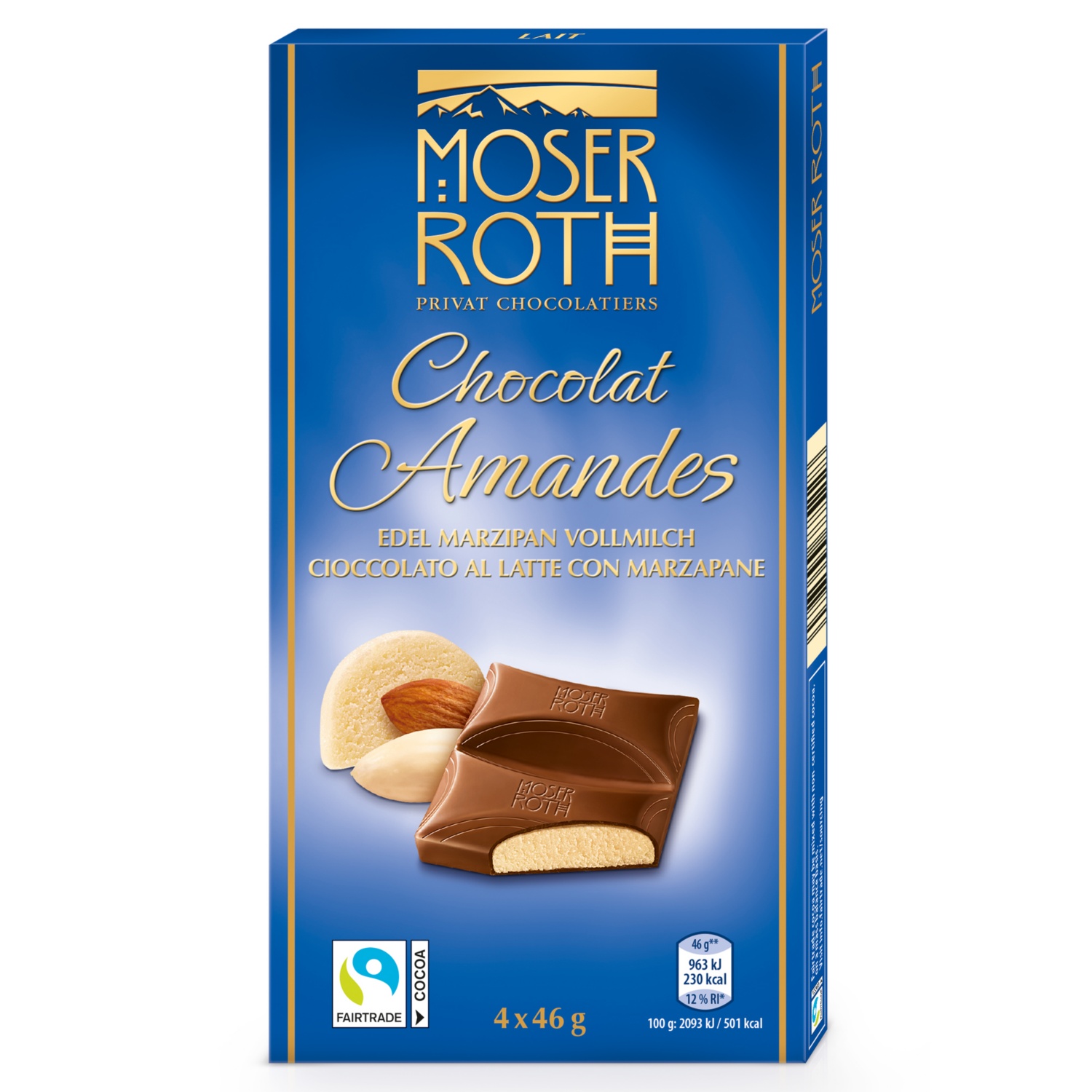 MOSER ROTH Schoko Amandes, Zartbitter-Marzipan