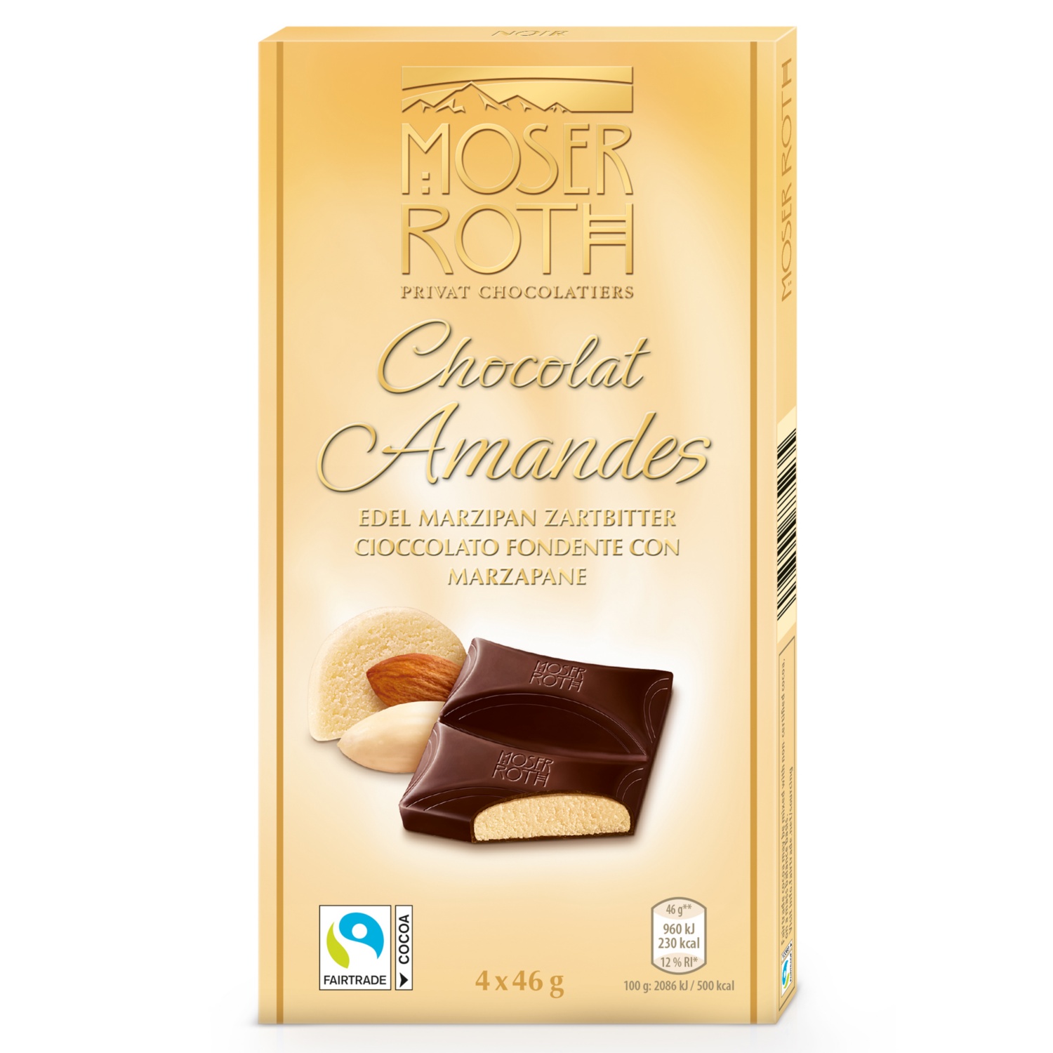 MOSER ROTH Schoko Amandes, Vollmilch-Marzipan