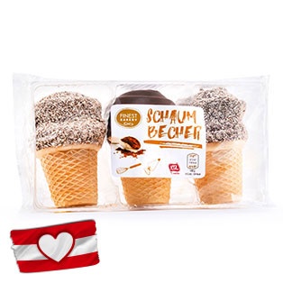 Schaumgebäck, Becher Mix