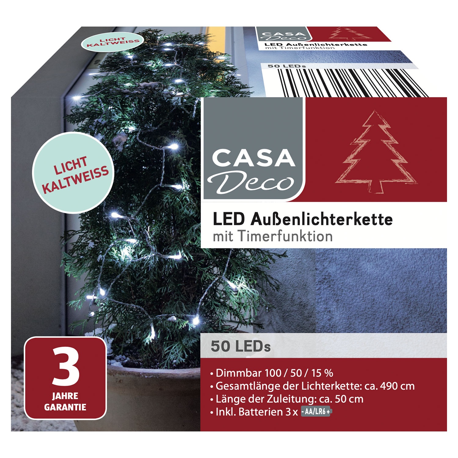CASA DECO LED-Außenlichterkette