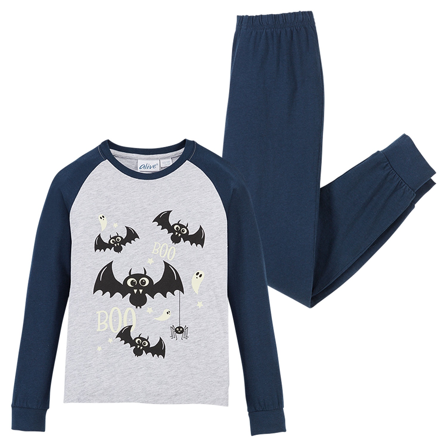 ALIVE® Kinder Halloween-Pyjama, Glow in the Dark