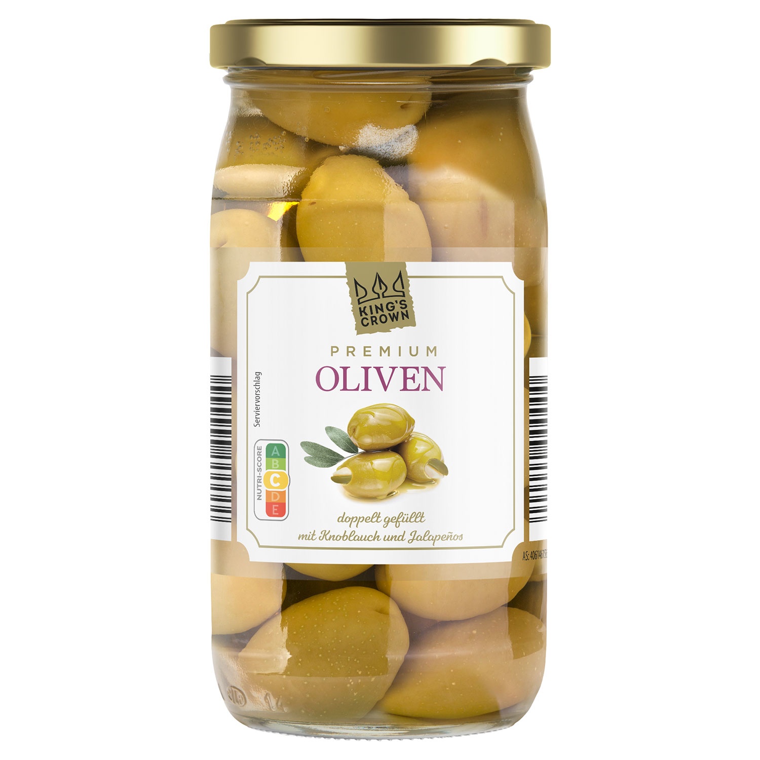 KING´S CROWN Premium Oliven, doppelt gefüllt 370 ml