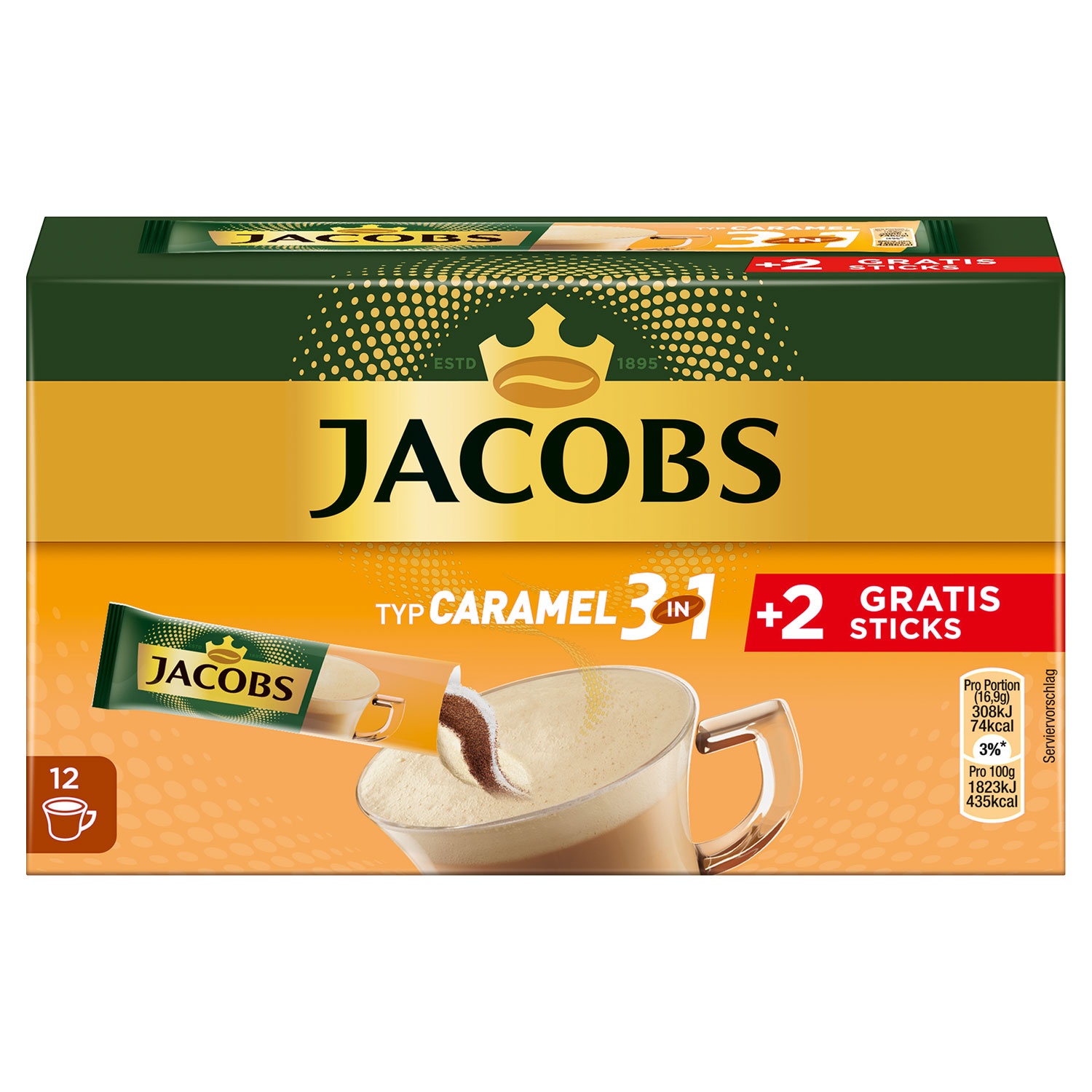 JACOBS® Kaffeesticks 10 + 2 gratis 202,8 g 