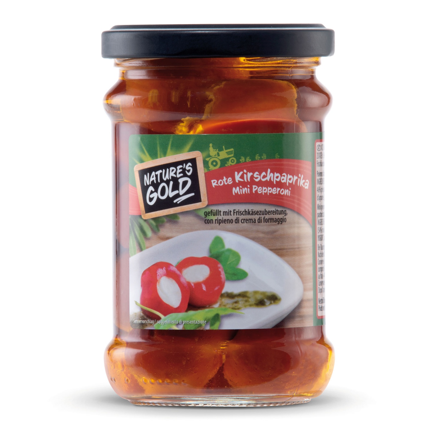 NATURE'S GOLD Antipasti mit Frischkäse, rote Kirschpaprika