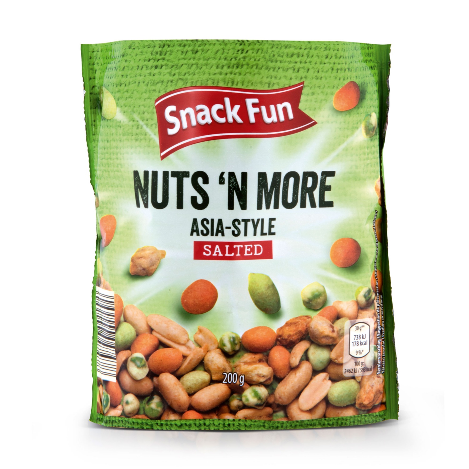 SNACK FUN Party Nussmix, Erdnuss-Wasabi Mix