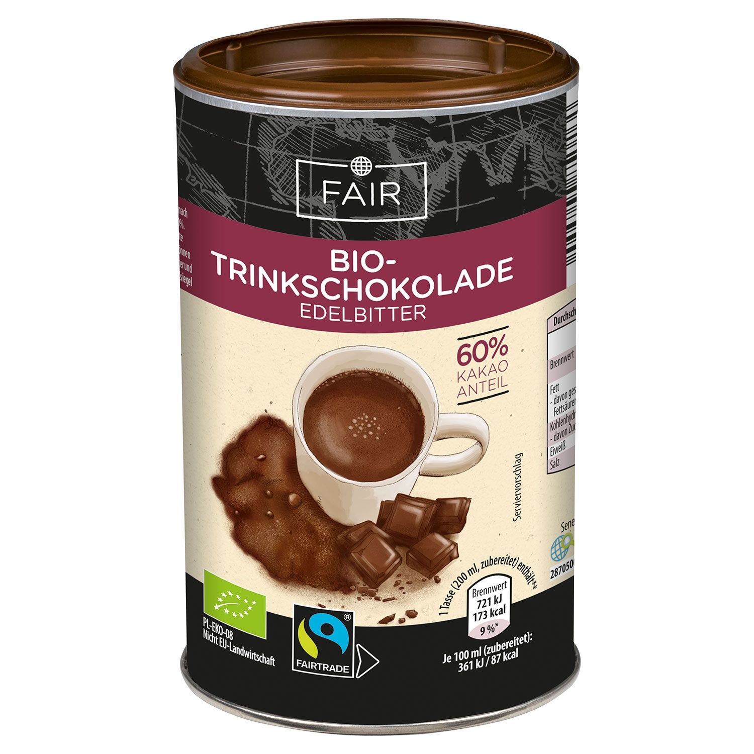 ONE WORLD Bio-Fairtrade Trinkschokolade 220 g