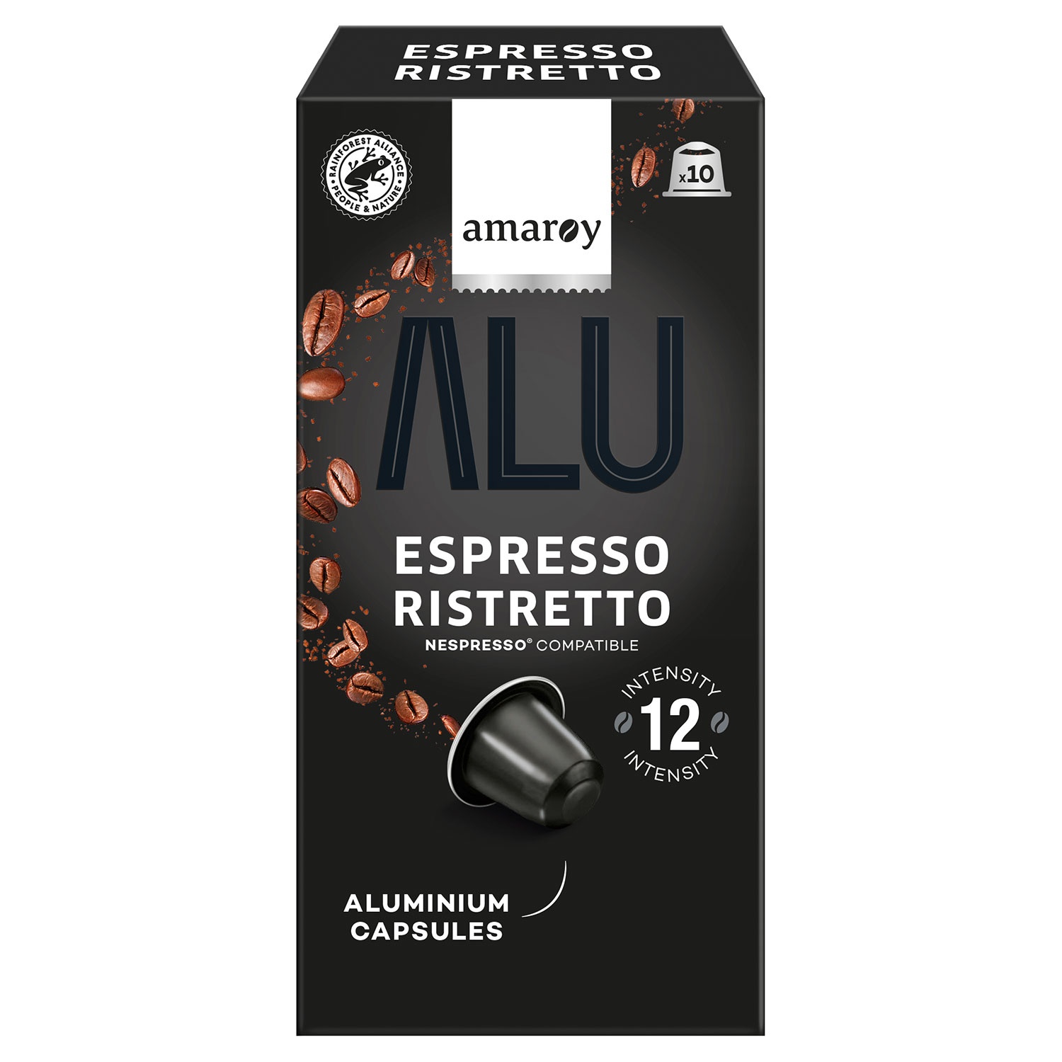 AMAROY Aluminium Kaffeekapseln Espresso Ristretto 55 g