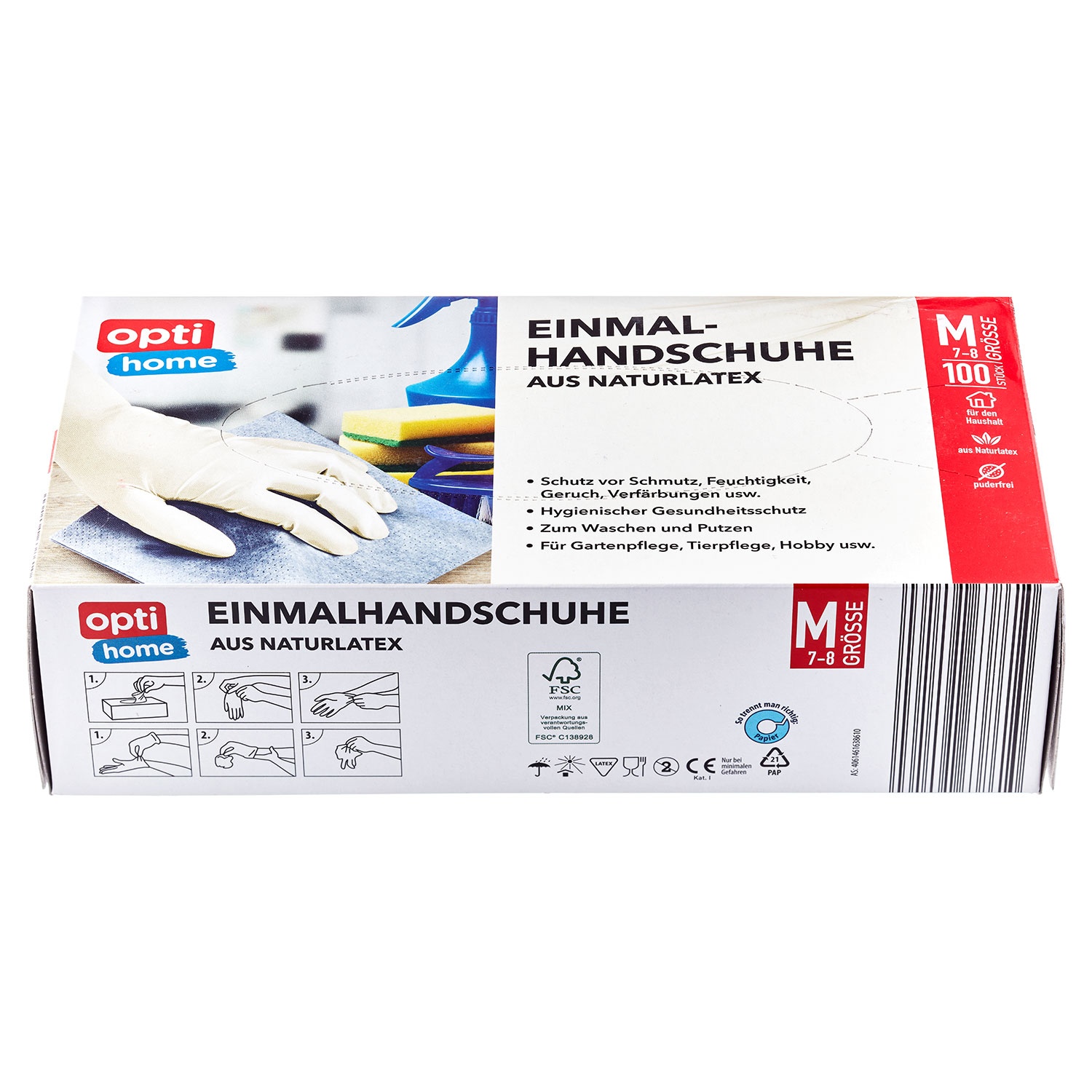 Angebot Aldi Süd OPTIHOME Einmalhandschuhe 100erPackung