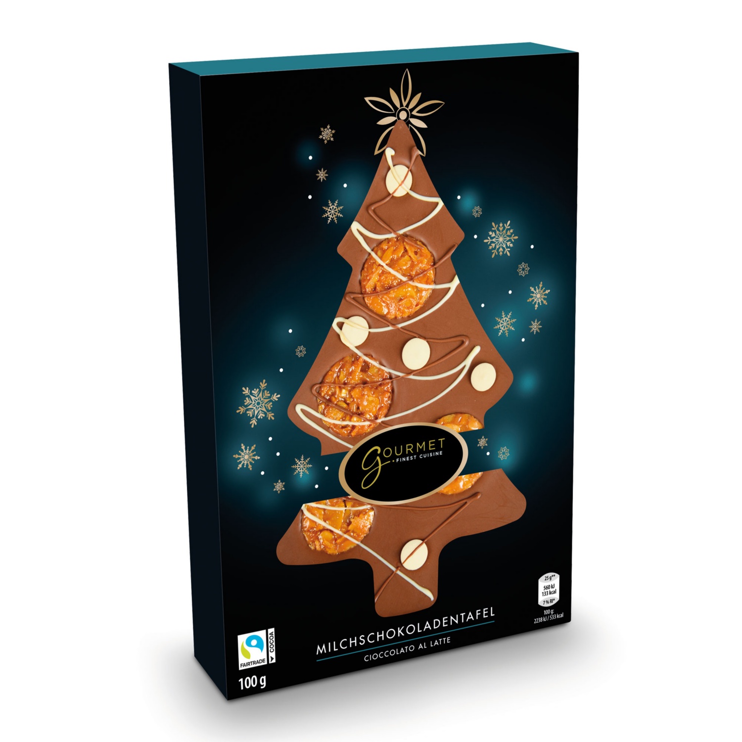 GOURMET FINEST CUISINE Weihnachts-Schokoladentafel, Weihnachtsbaum