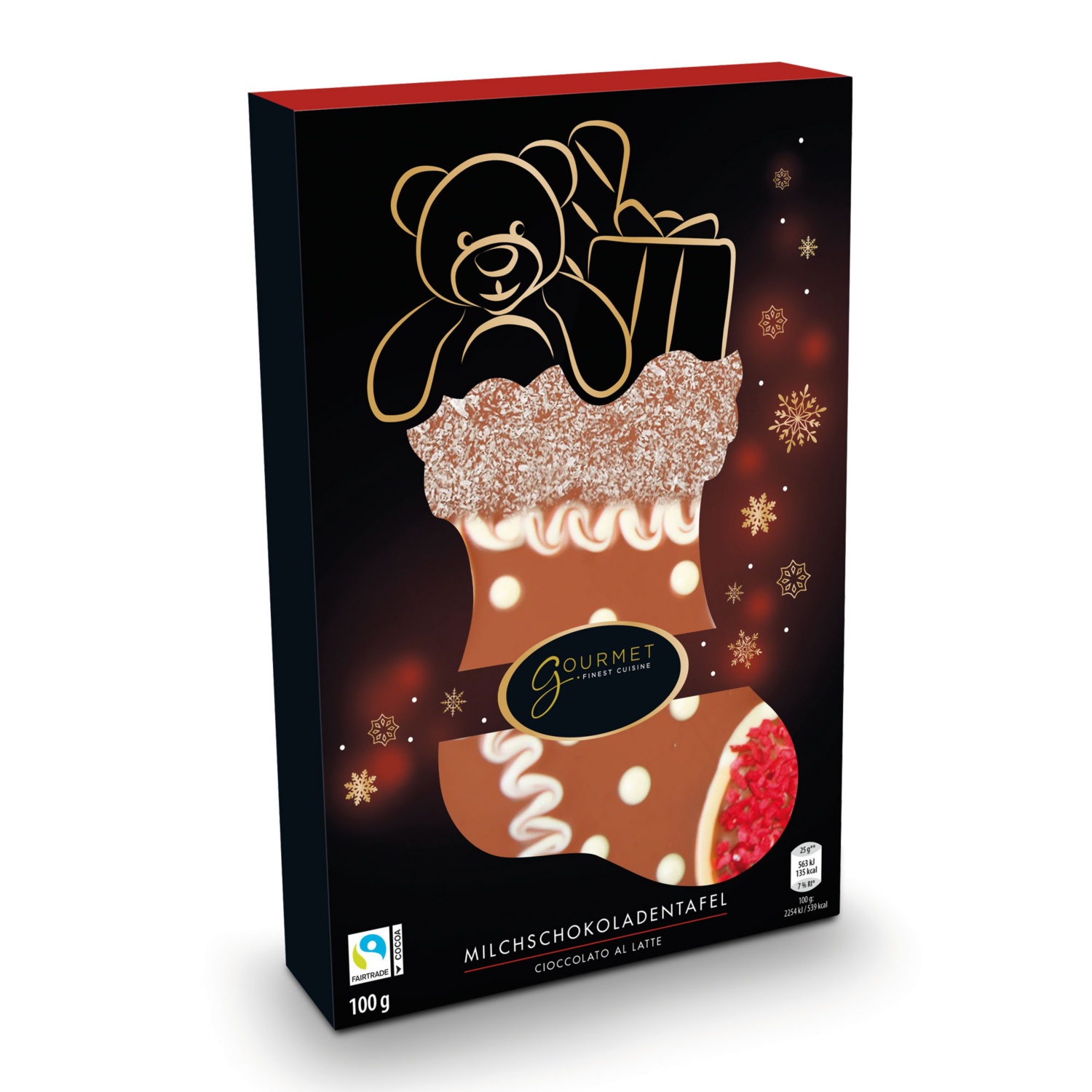 GOURMET FINEST CUISINE Weihnachts-Schokoladentafel, Socke