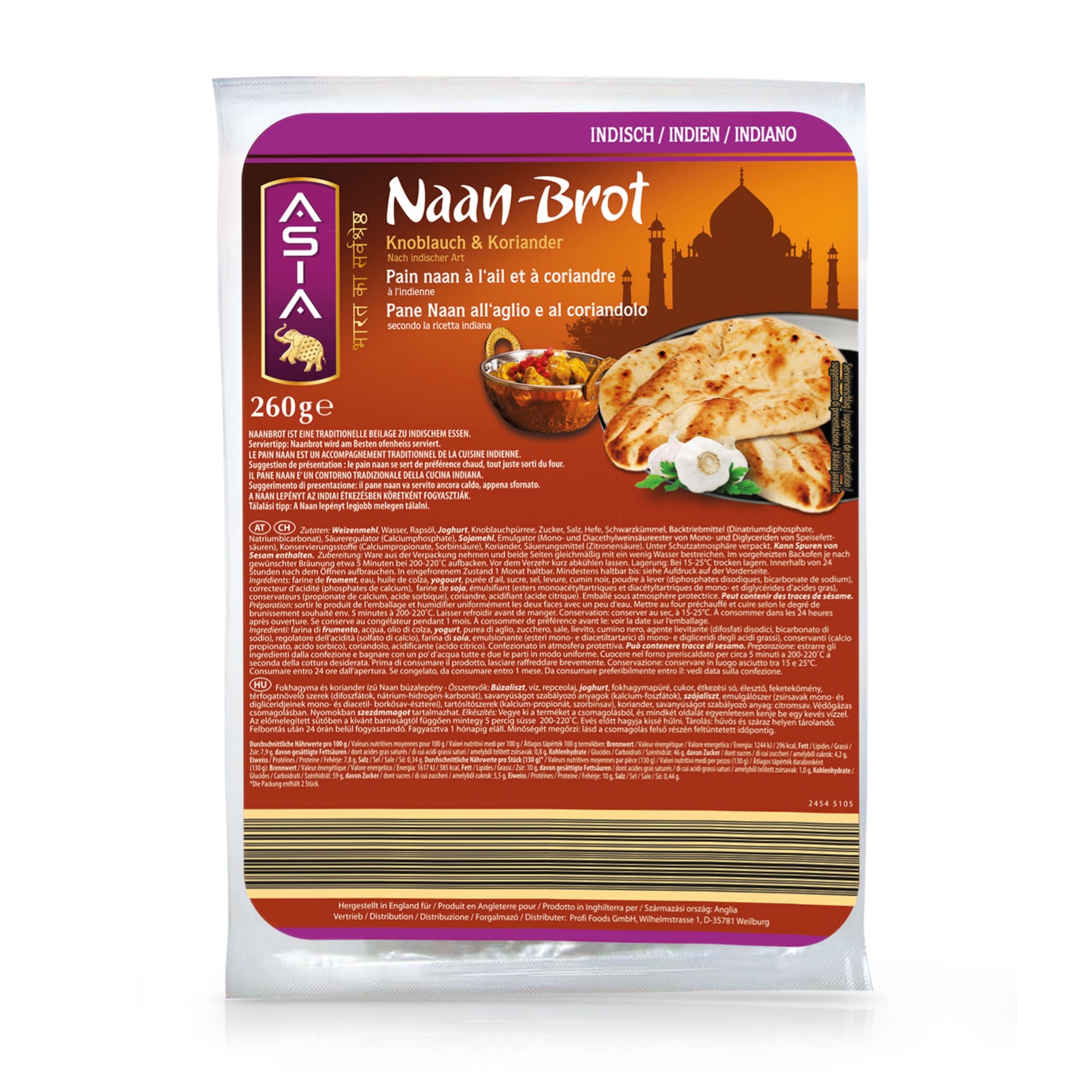 ASIA Naan-Brot, Knoblauch-Koriander