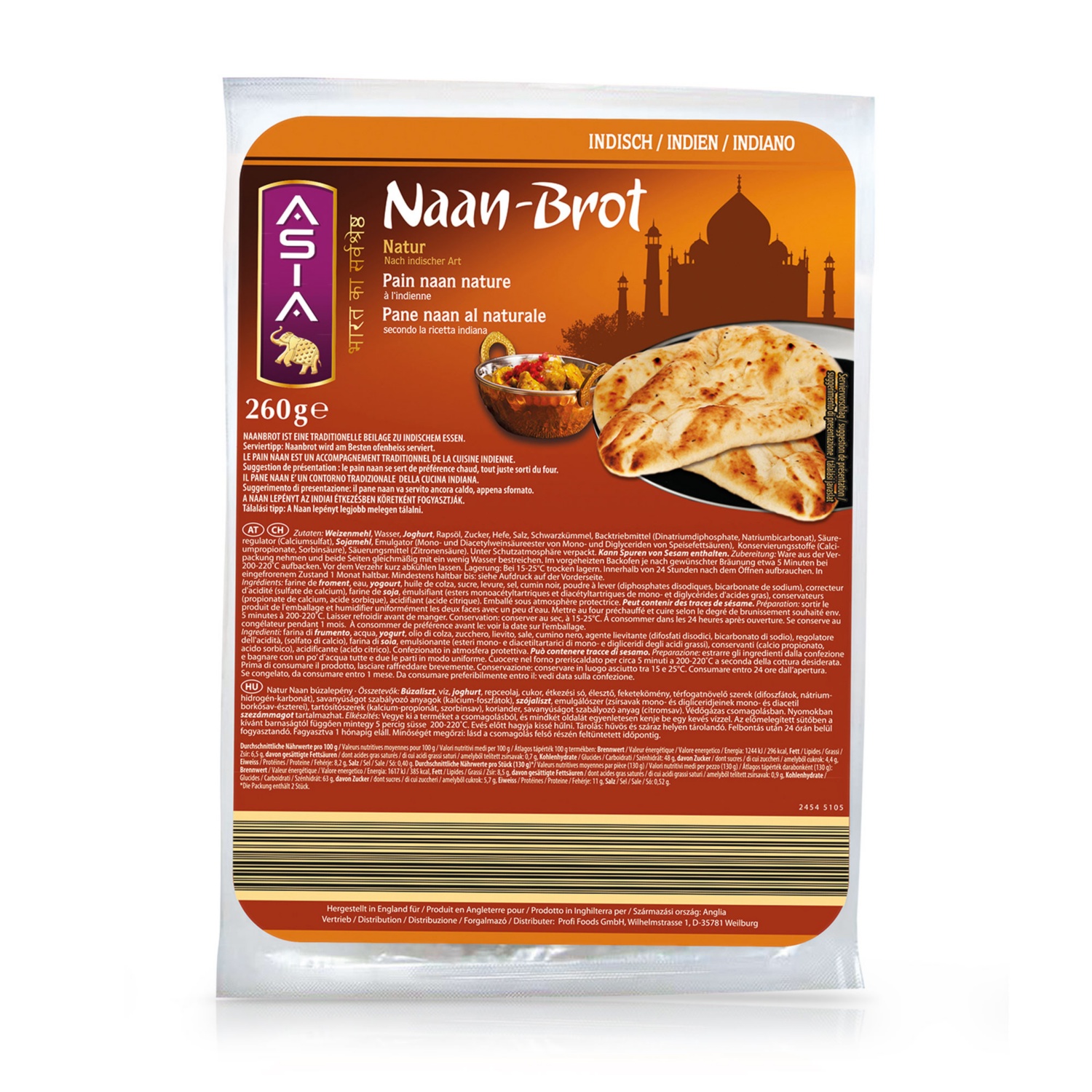 ASIA Naan-Brot, Natur