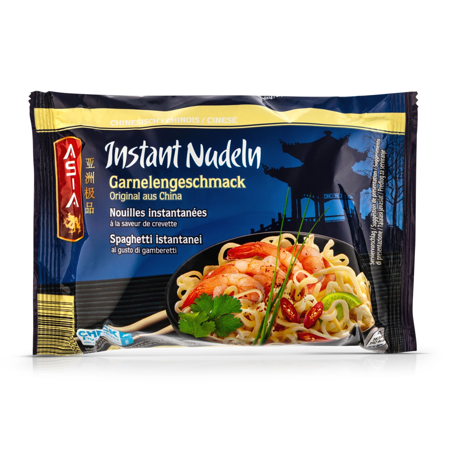 ASIA Instant Nudelgericht, Garnelengeschmack