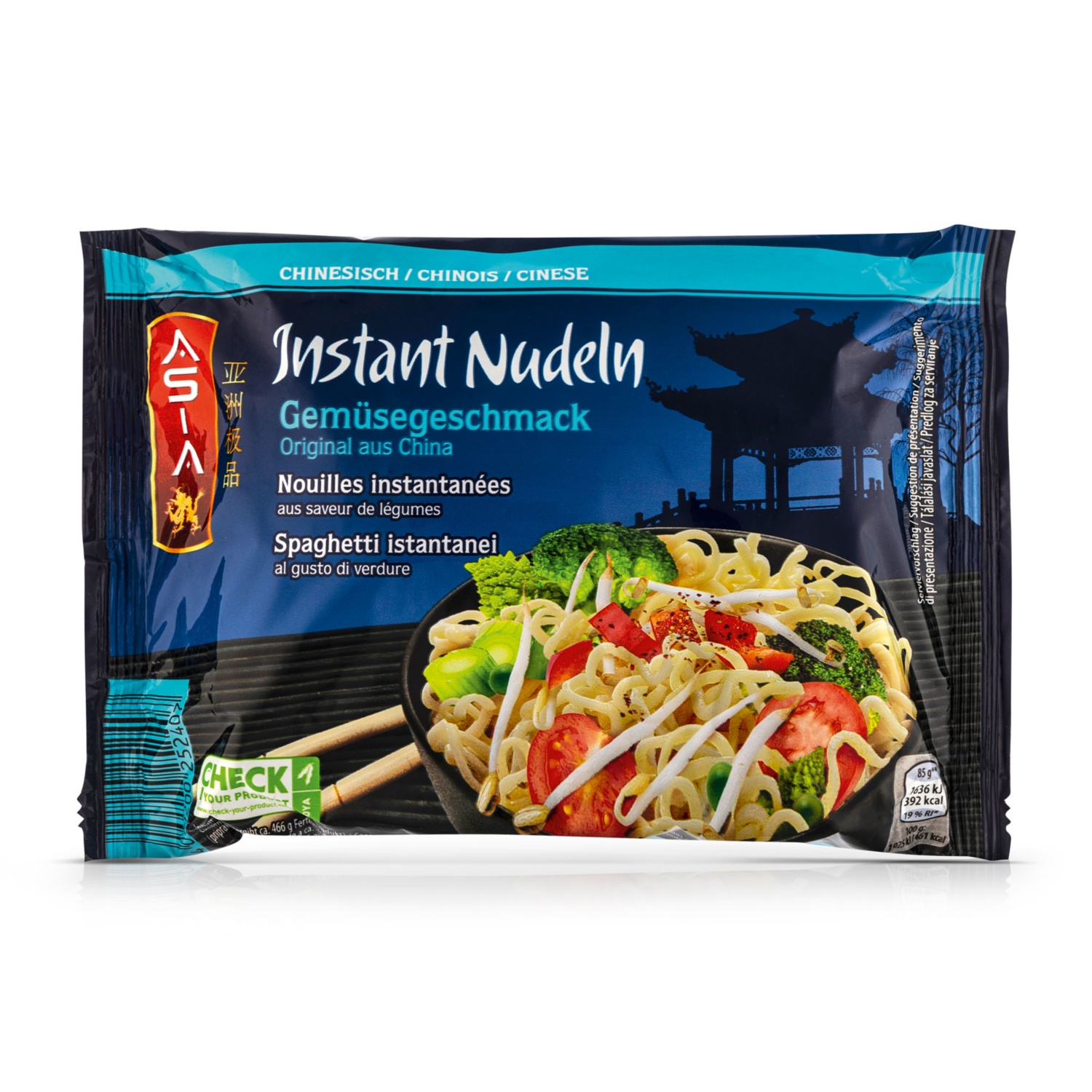 ASIA Instant Nudelgericht, Gemüsegeschmack