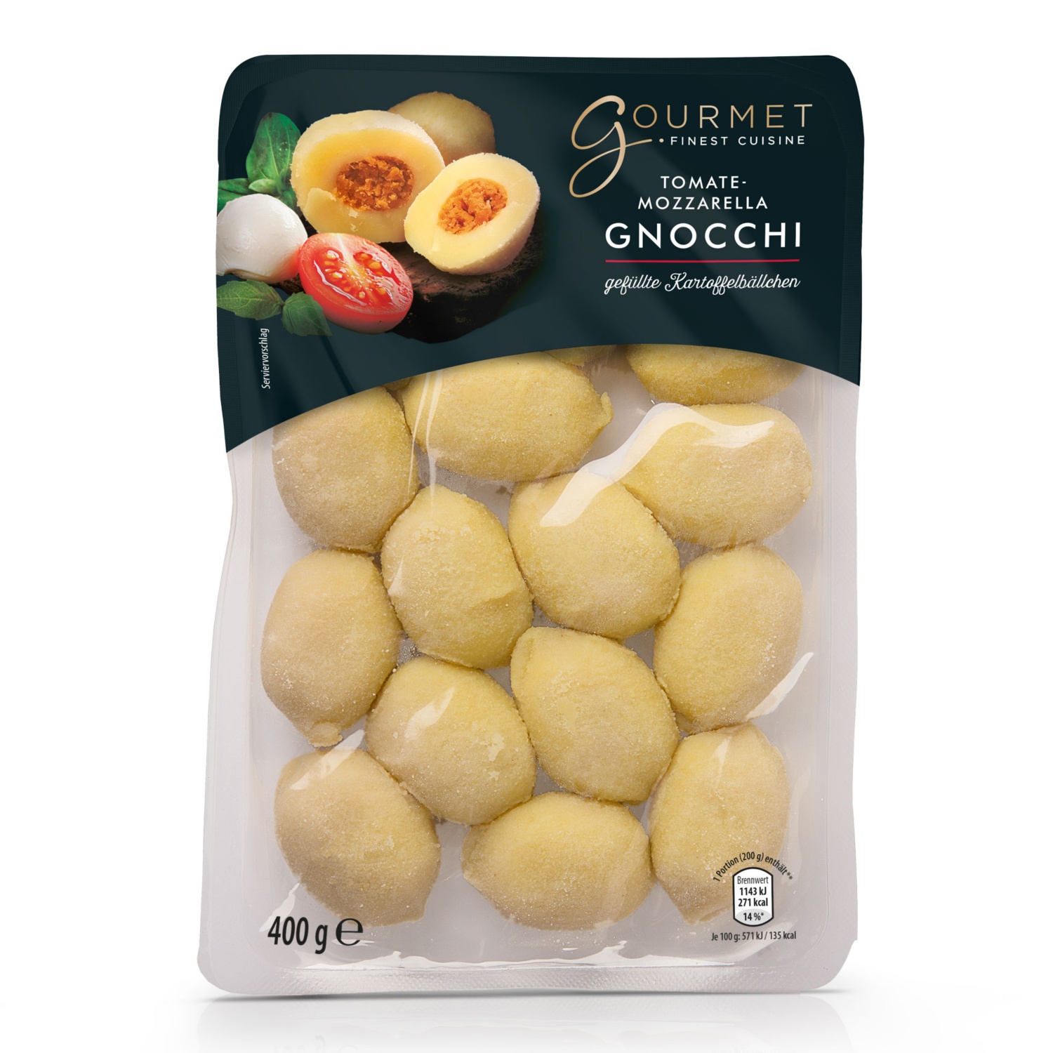 GOURMET Gnocchi gefüllt, Tomate-Mozzarella