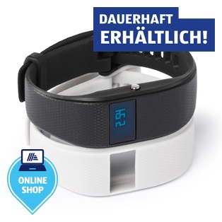 CRANE CONNECT Fitnessarmband mit Pulsmessung, Weiß/Schwarz