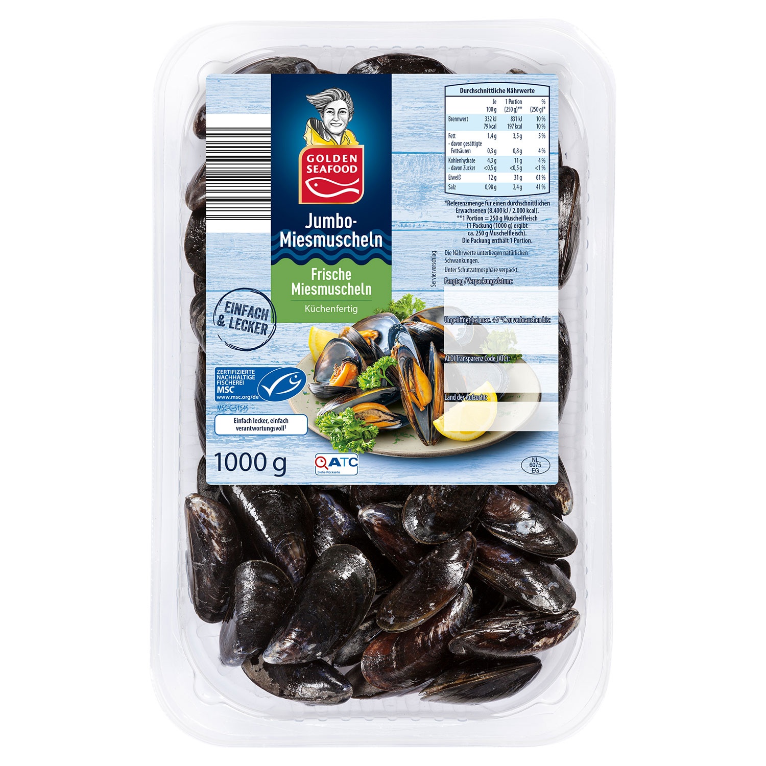 Angebot Aldi Süd GOLDEN SEAFOOD JumboMuscheln 1 kg