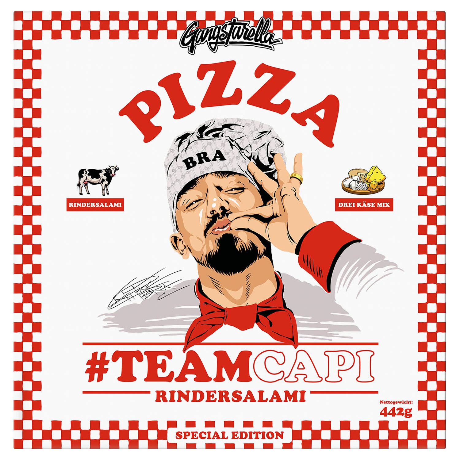 GANGSTARELLA Pizza #TeamCapi Rindersalami 442 g