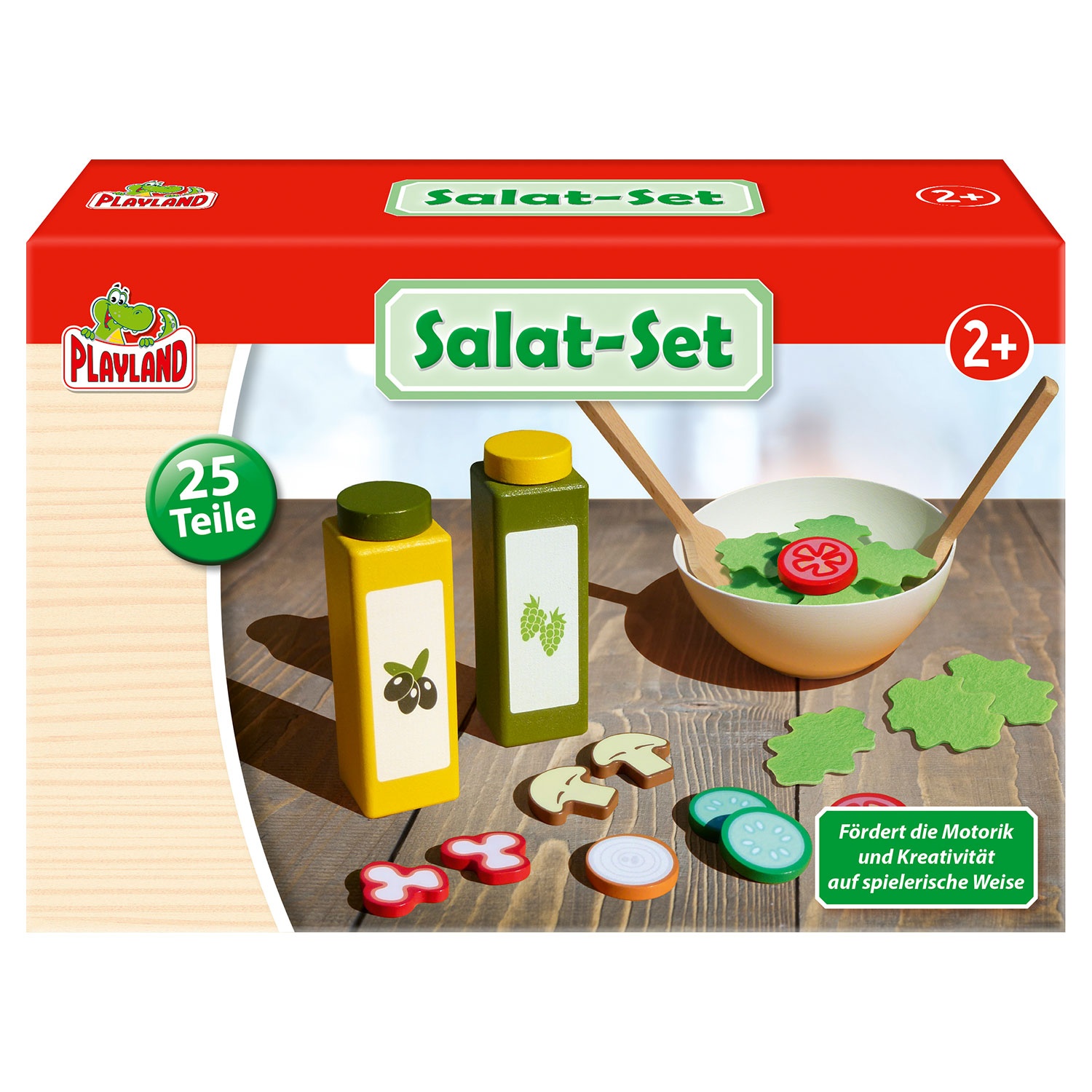 Salat-Set 15 Teile Holz 