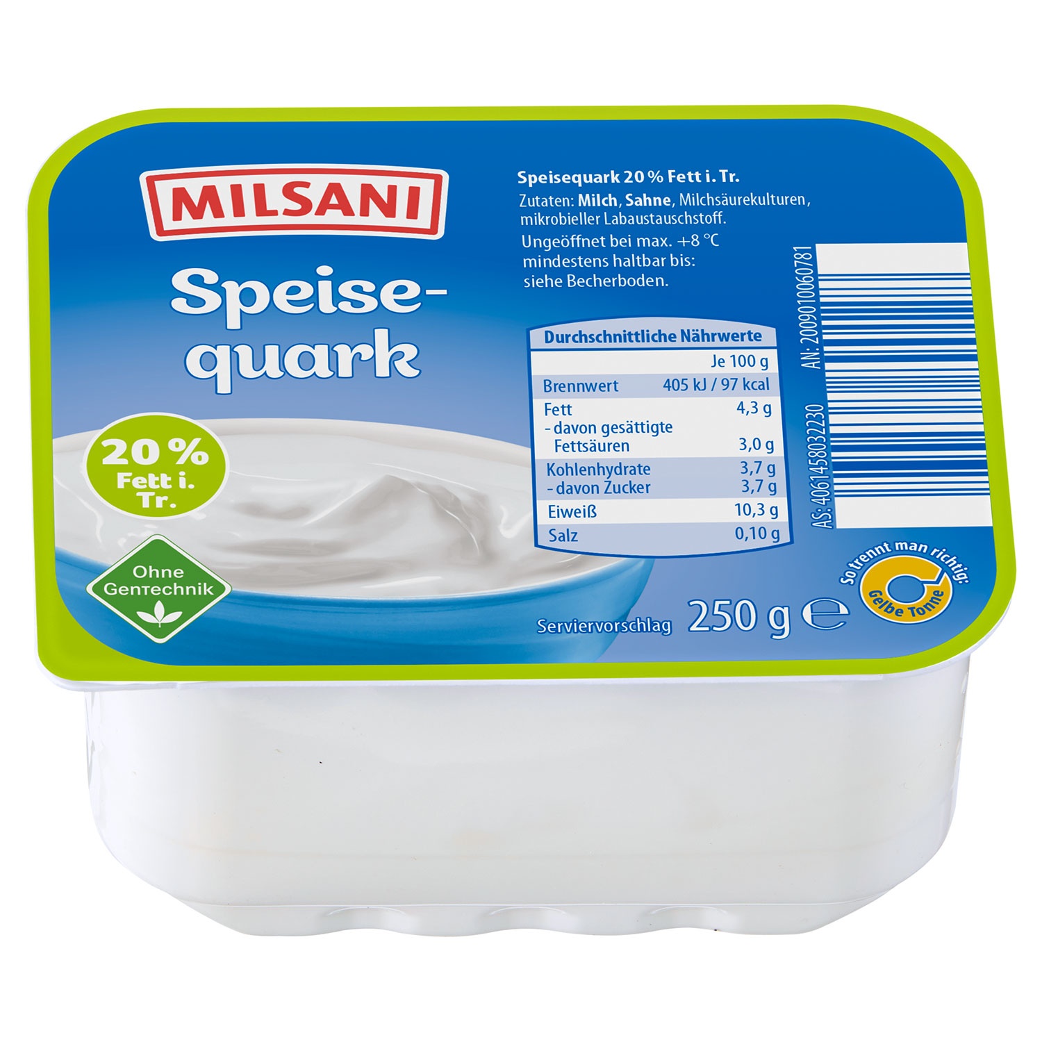 MILSANI Speisequark 20 % 250 g
