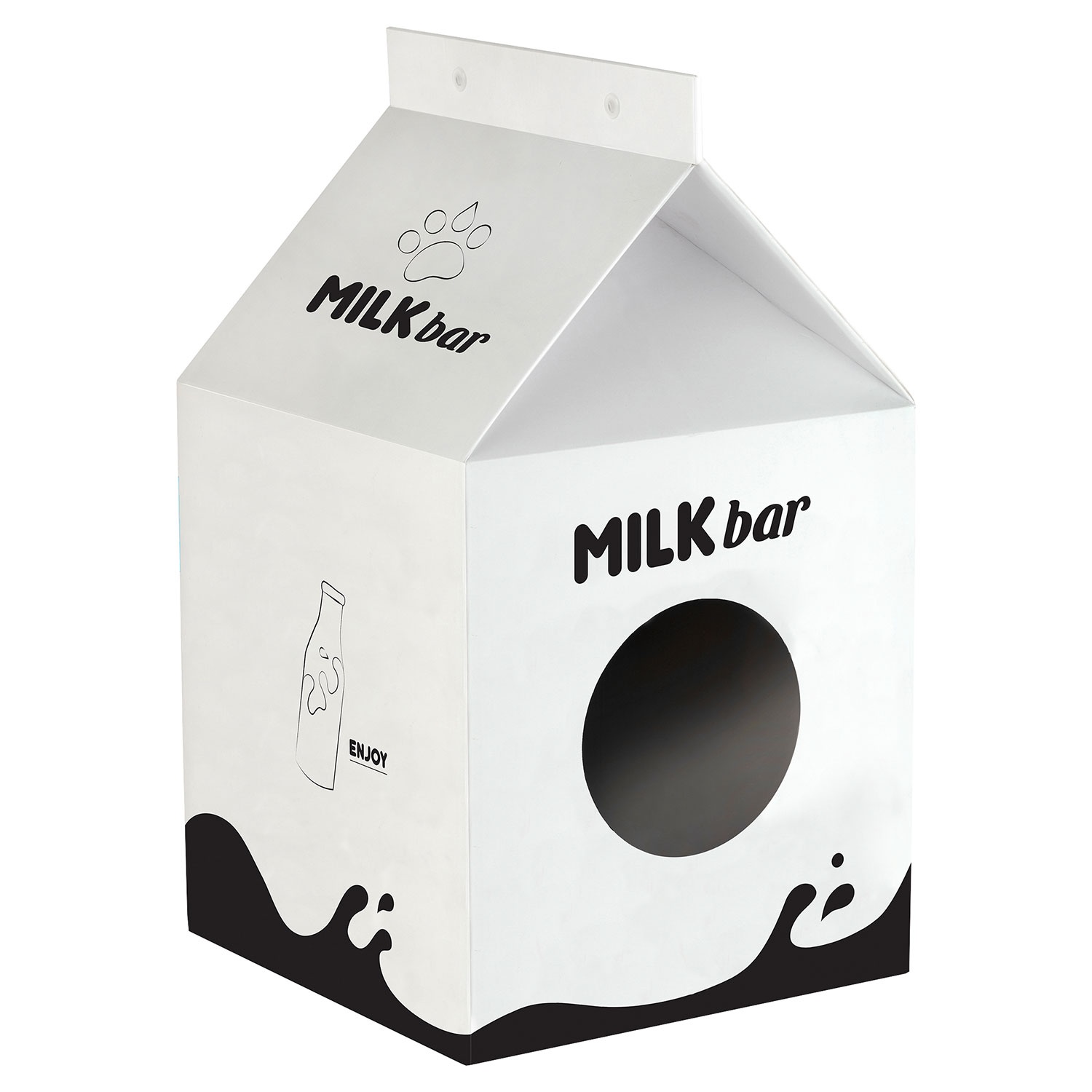 Milchkartonhaus für Katzen