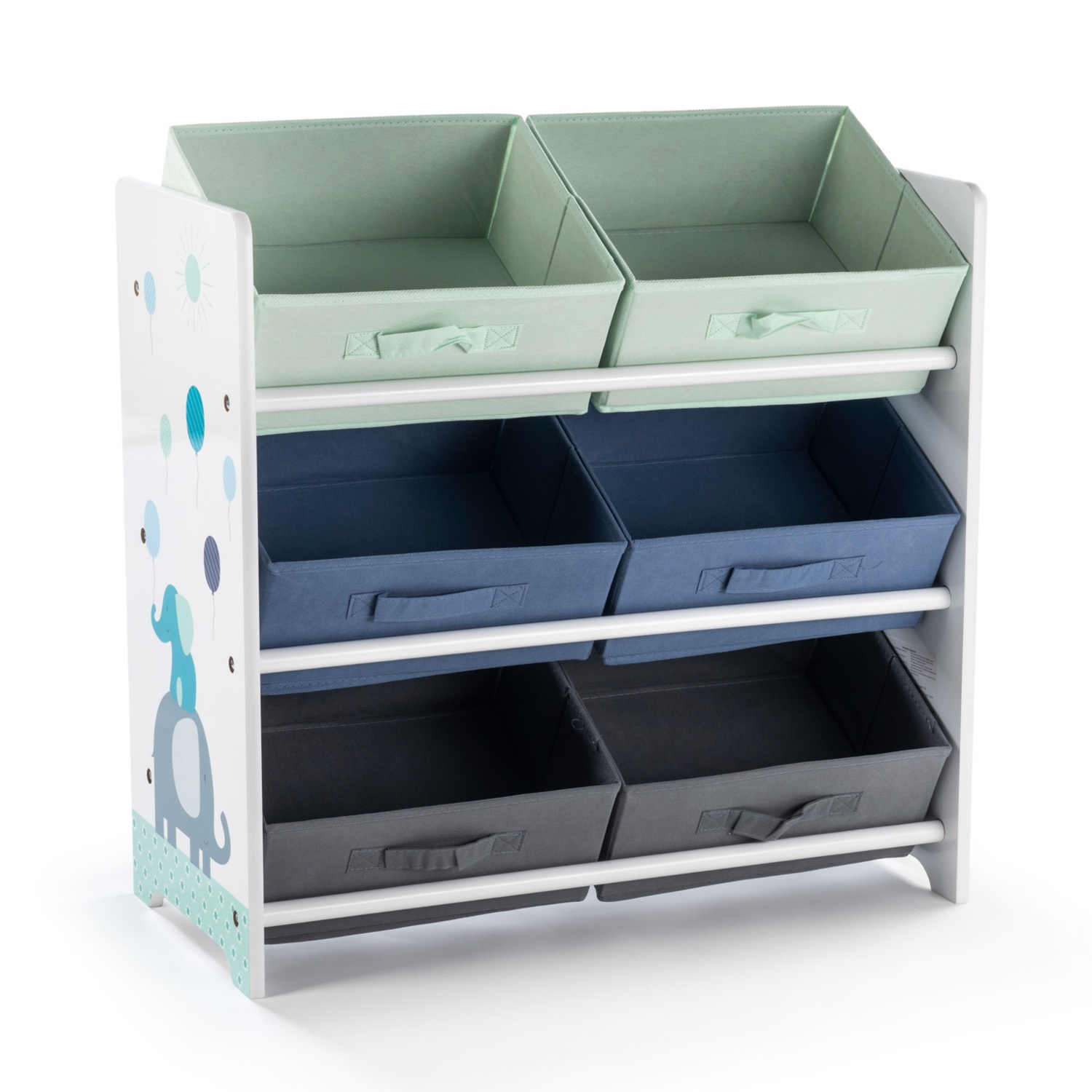 LIVING STYLE Kinder Spielzeugregal mit Print