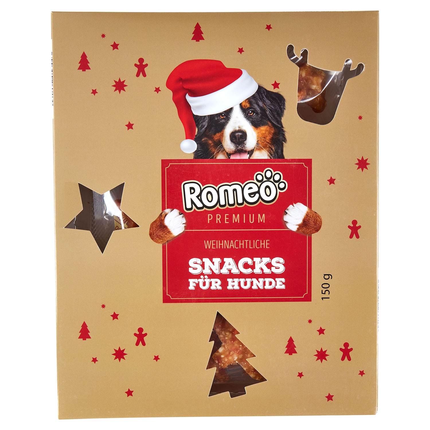 ROMEO PREMIUM Weihnachtliche Snacks für Hunde 150 g