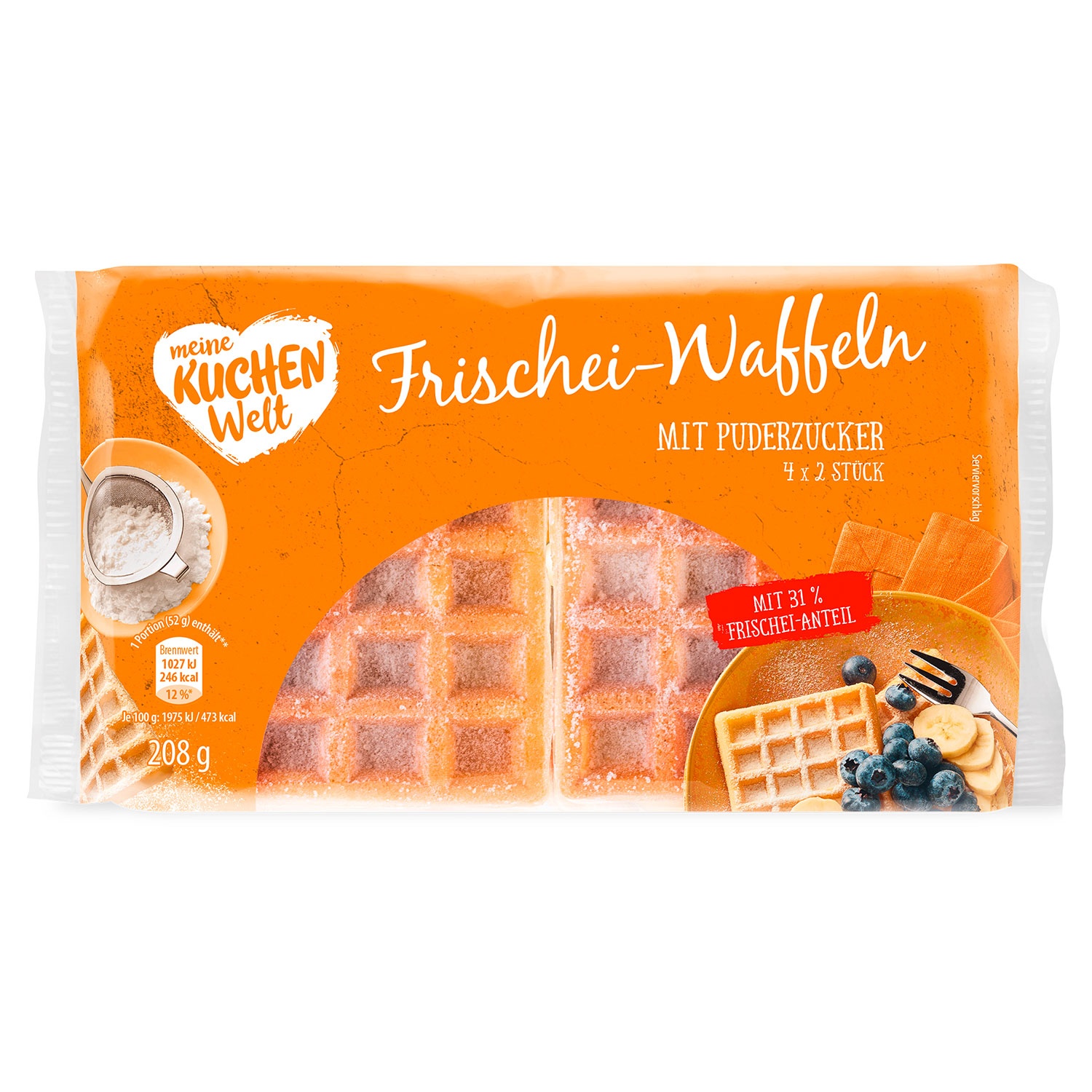 MEINE KUCHEN WELT Frischei-Waffeln 208 g