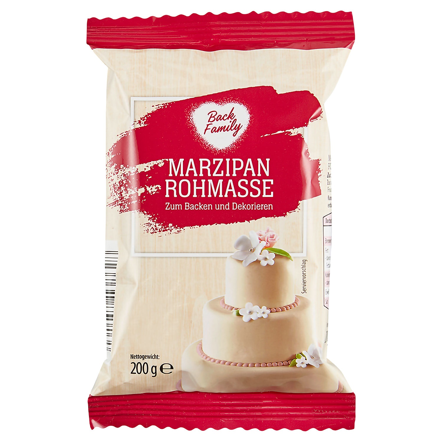 BACK FAMILY Marzipan Rohmasse 200 g