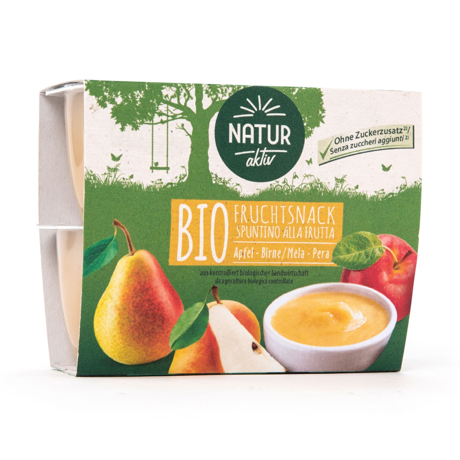 NATUR AKTIV BIO Fruchtsnack, Apfel-Birne