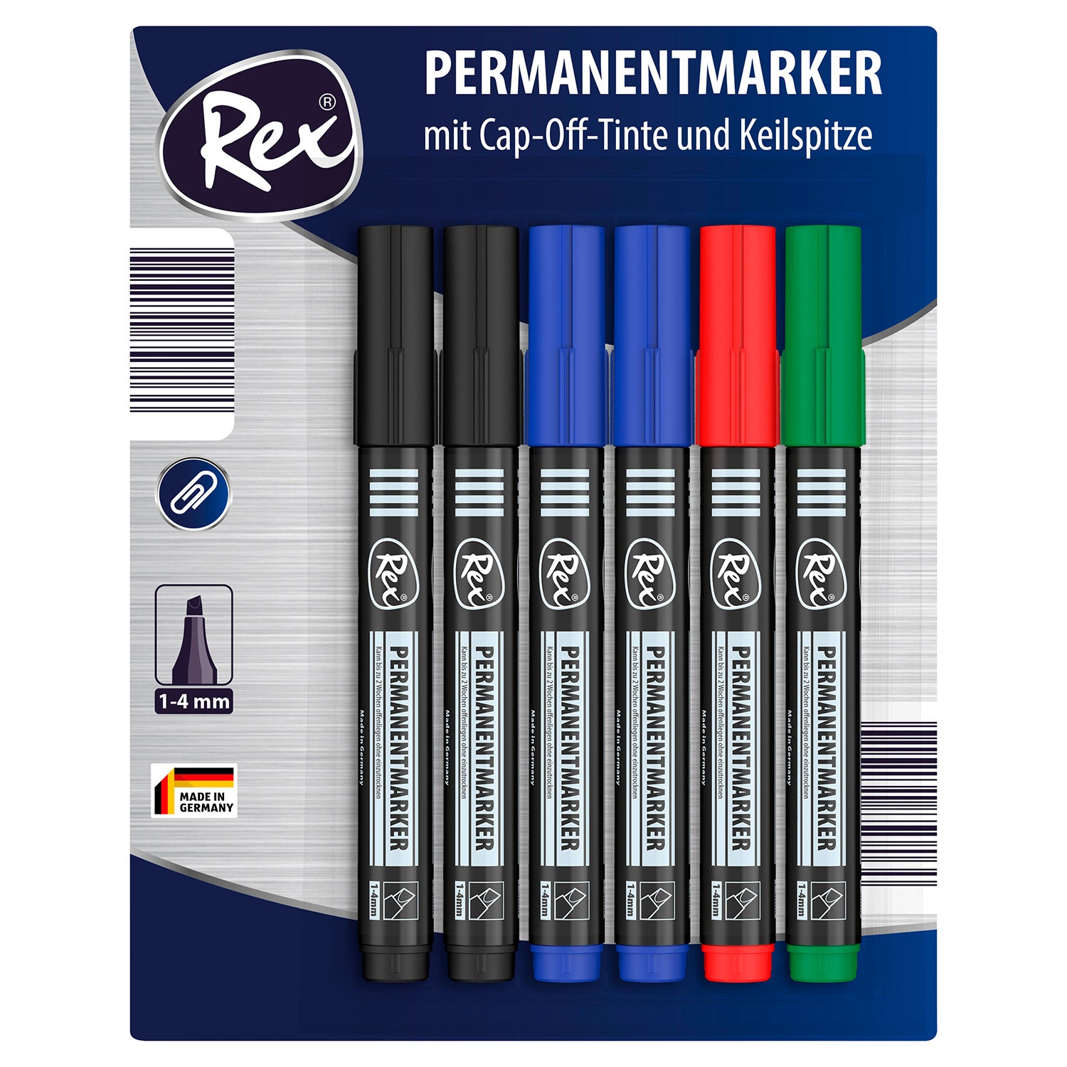 REX® Permanentmarker, 6er-Set