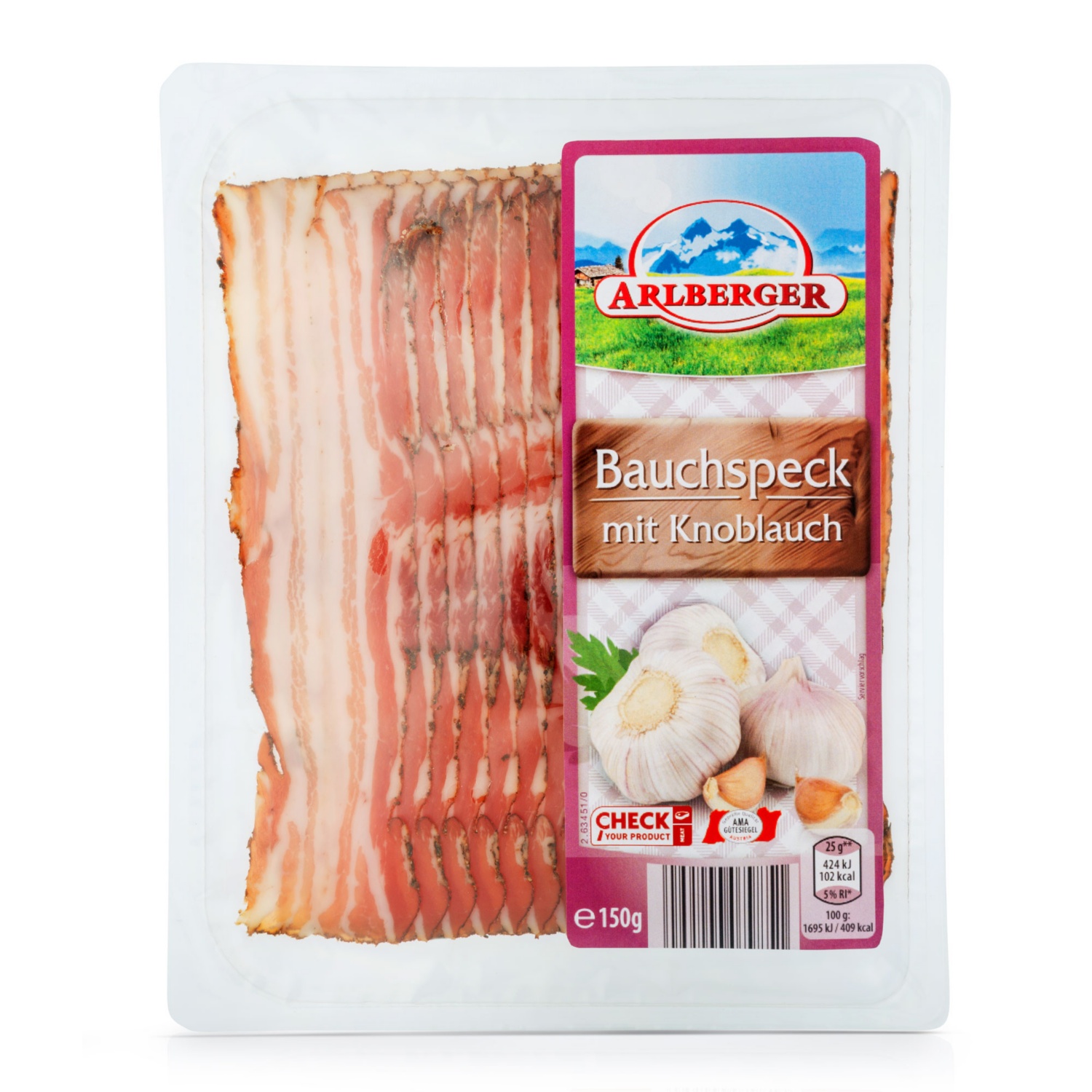 Knoblauch- Bauchspeck