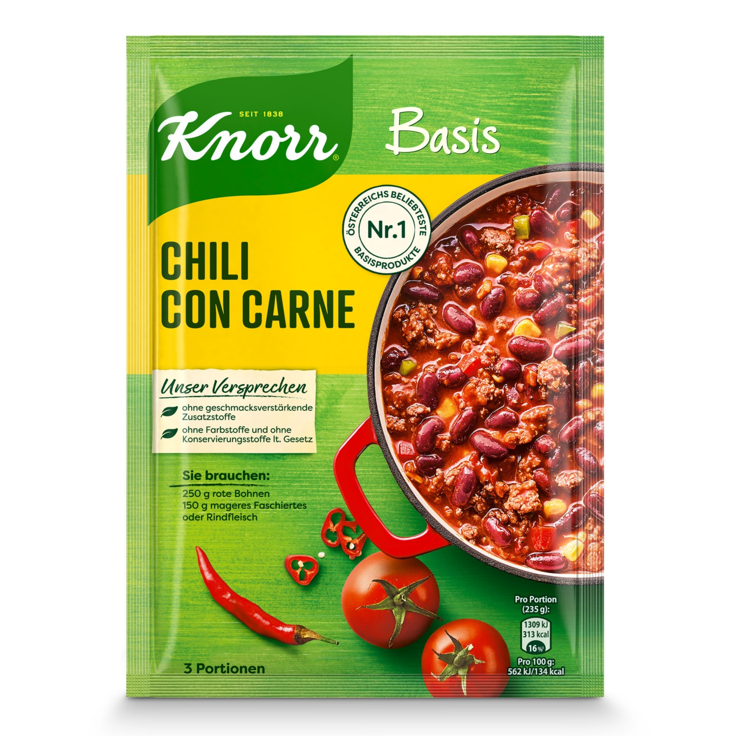 KNORR Basis mit PA, Chili con Carne