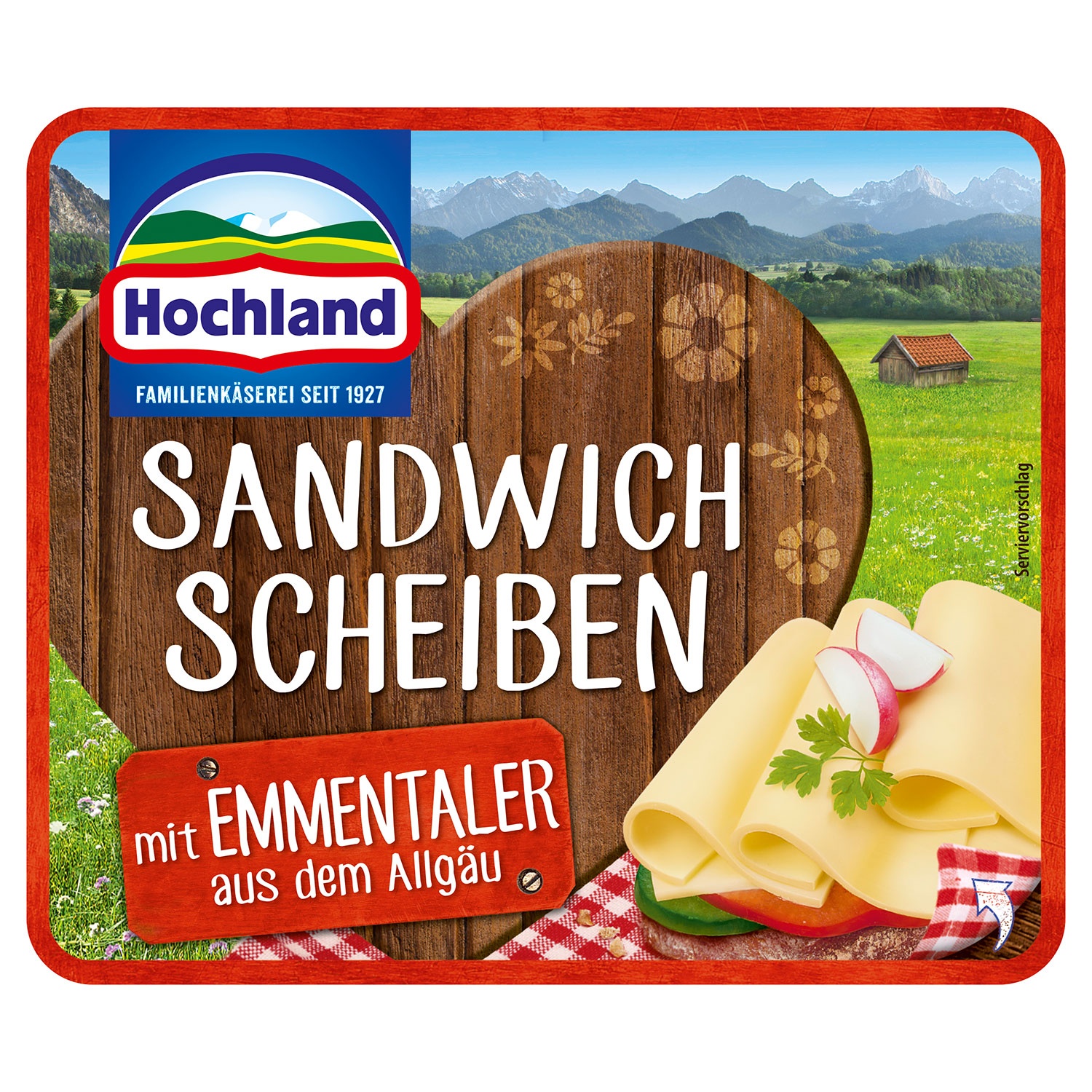 HOCHLAND Sandwich-Scheiben 150 g