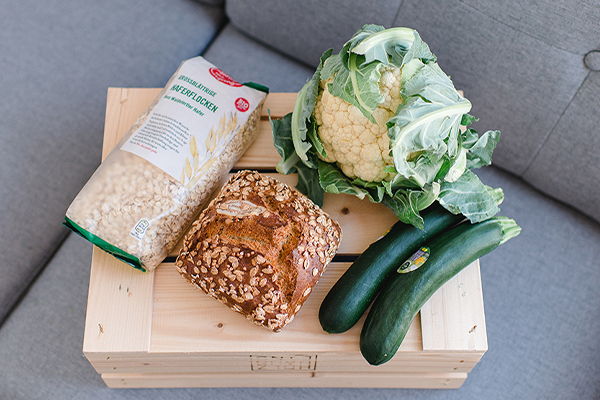 Haferflocken, Zucchini und Karfiol