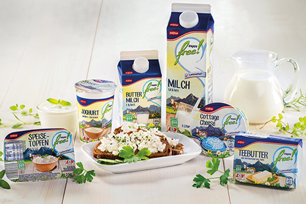Laktosefreie Milchprodukte