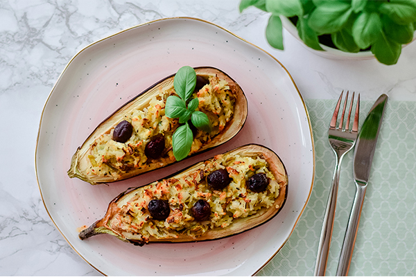 Gefüllte Aubergine