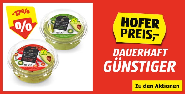 Banner HOFER Preis DG AvocAufstriche