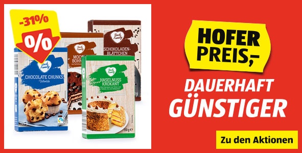 Banner HOFER Preis DG BackFamily