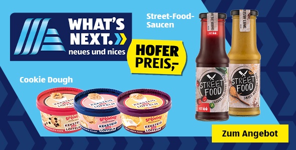 Banner WhatsNext CookieDough und Saucen