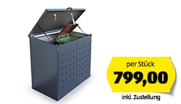 Aluminium-Mülltonnenbox
