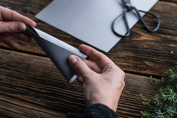 Kegel aus Papier gedreht