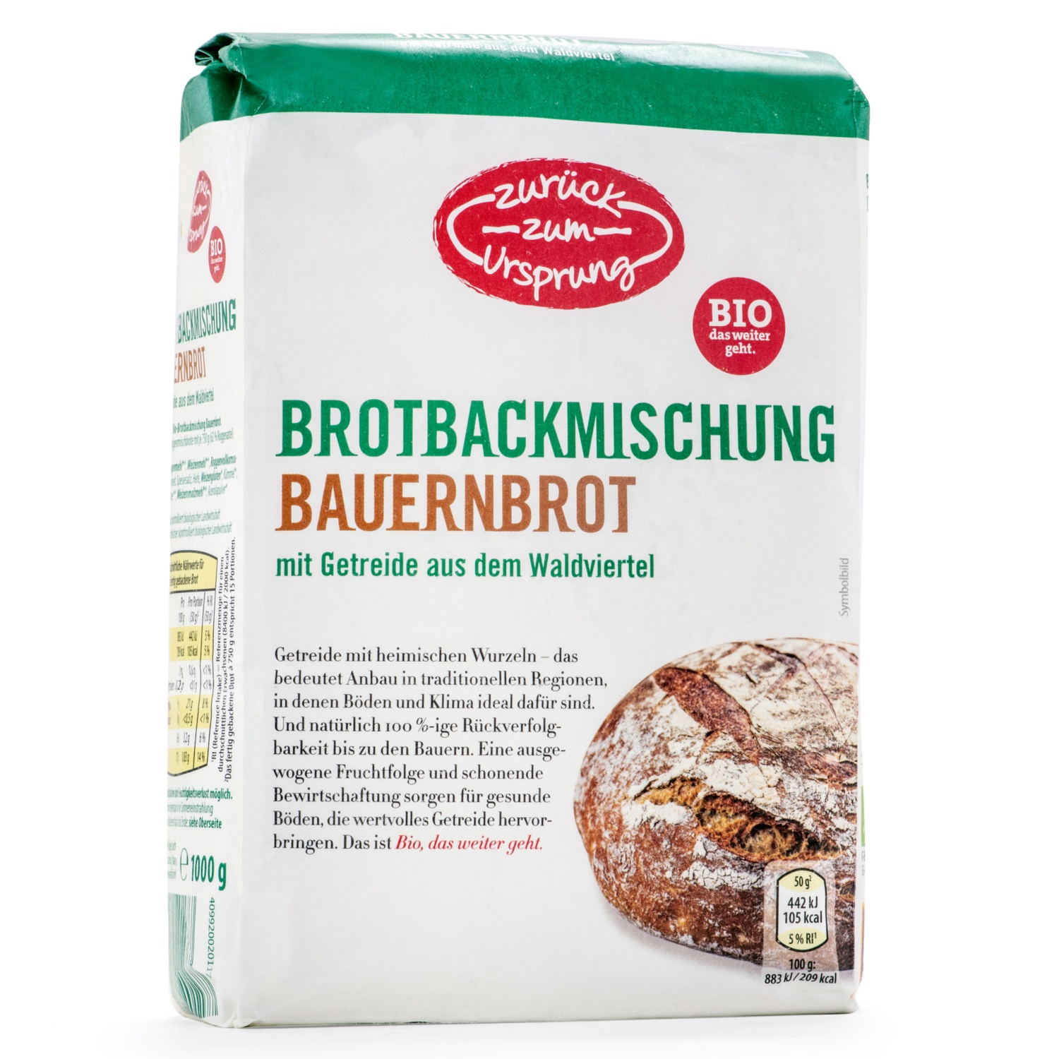 ZURÜCK ZUM URSPRUNG Österr. BIO-Brotbackmischung, Bauernbrot