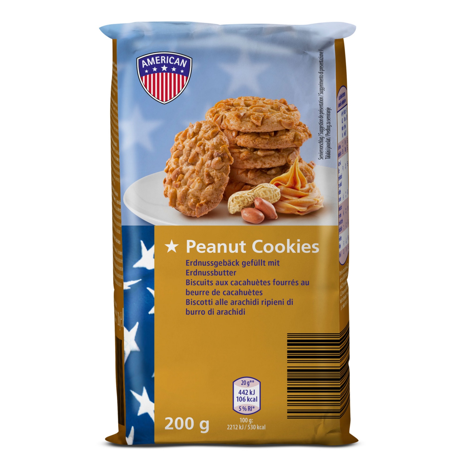 AMERICAN Peanut Cookies, Erdnussbutter