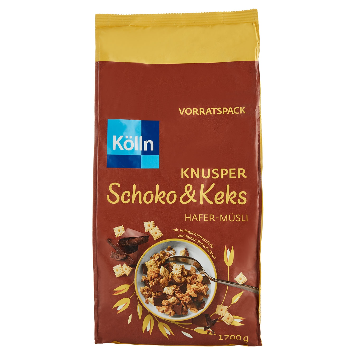 KÖLLN Hafer-Müsli Knusper Schoko & Keks Vorratspack 1,7 kg