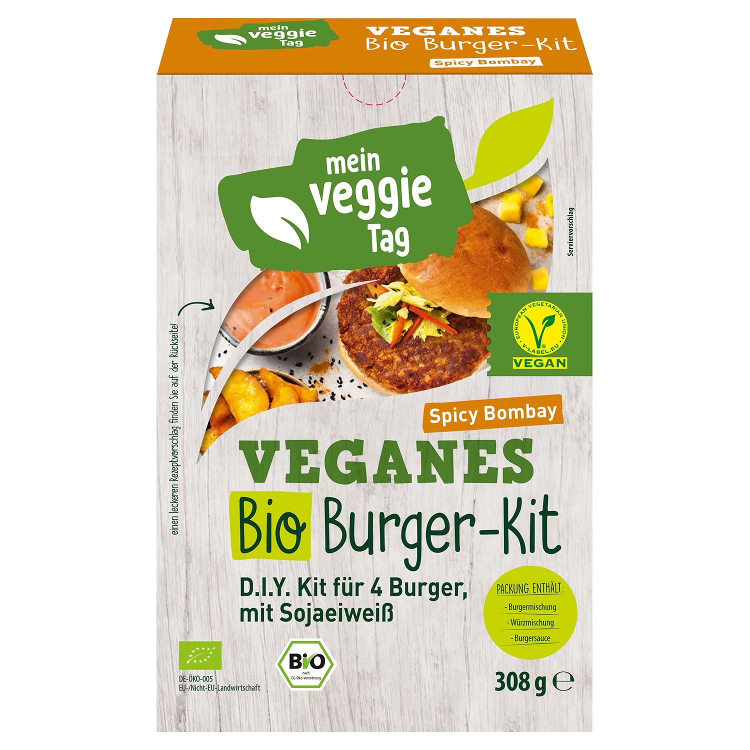 MEIN VEGGIE TAG Veganes Bio-Burger-Kit 308 g