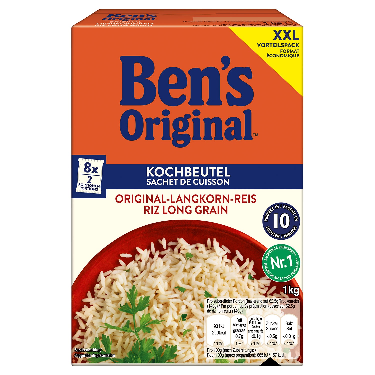 BEN’S ORIGINAL™ Kochbeutel Original-Langkorn-Reis 1 kg